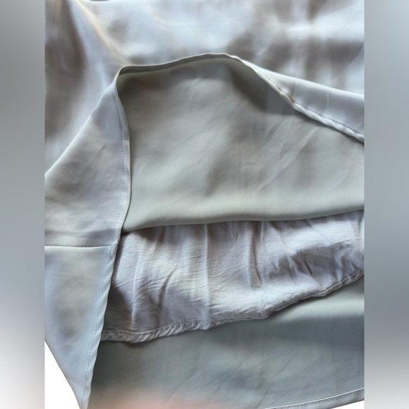 Reset By Jane Kira Cowl Neck Sleeveless Satin Slip Dress Open Back Small Wedding - Picture 14 of 14